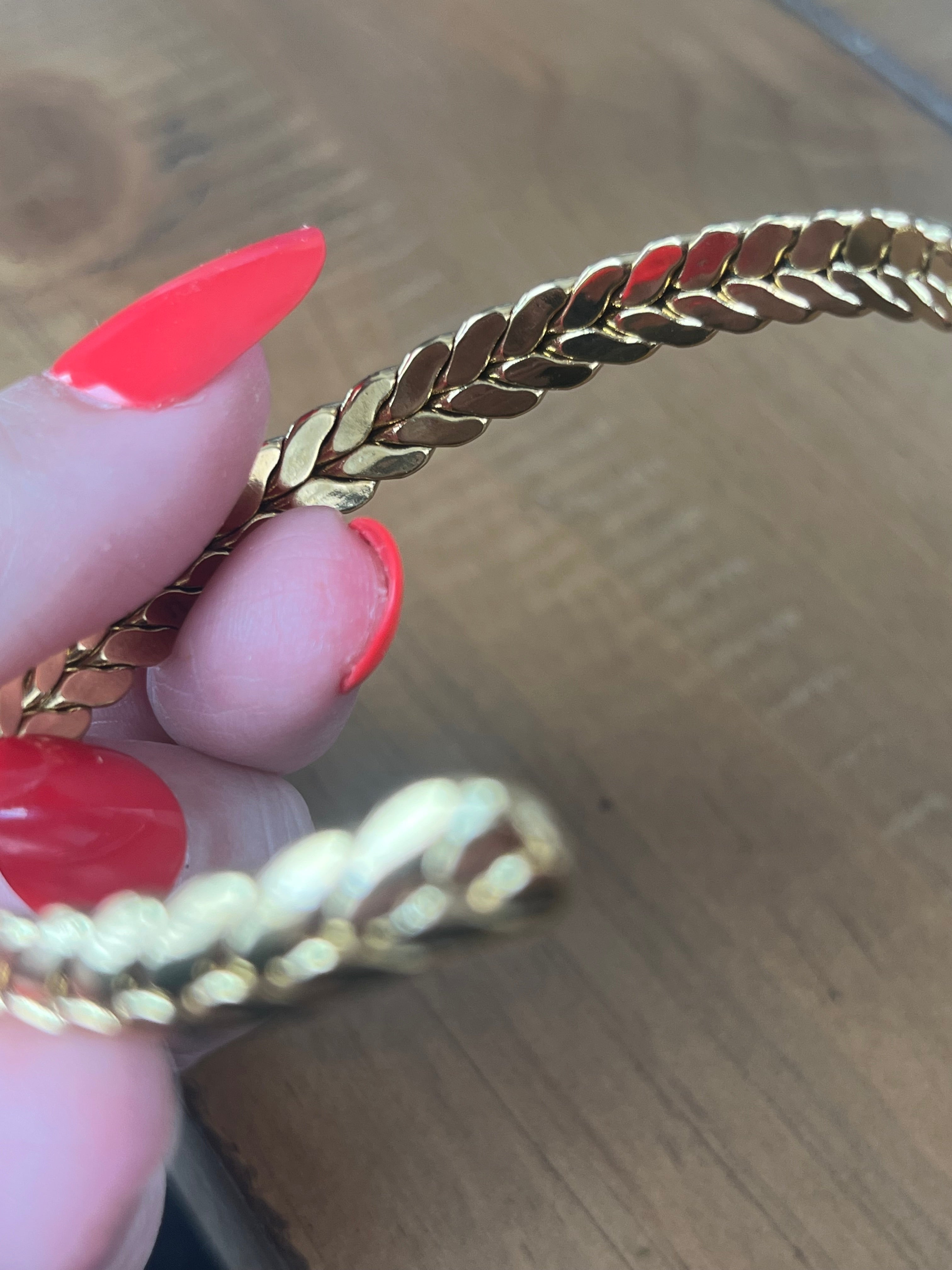 Braided cuff bracelet