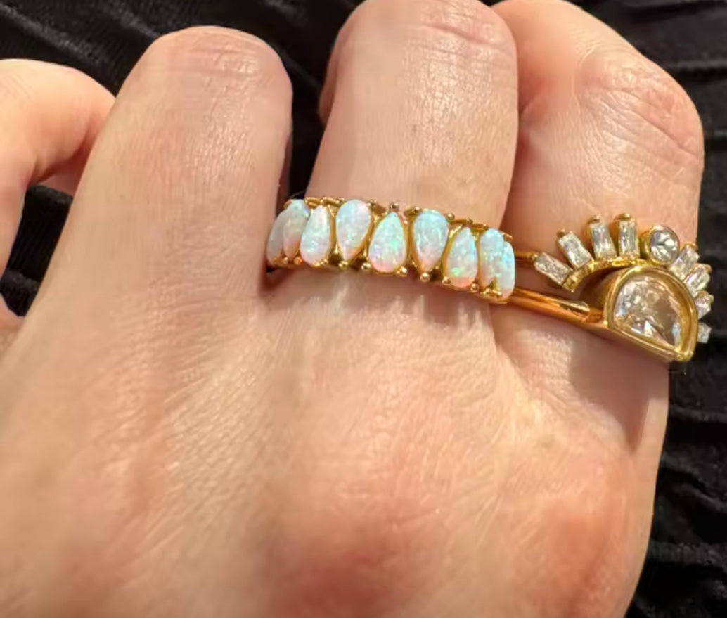 Opal Cluster Ring