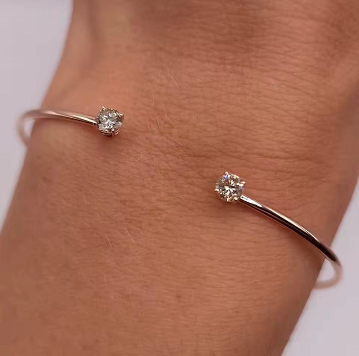 Moissanite cuff