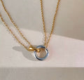 Link Pendant in silver and gold