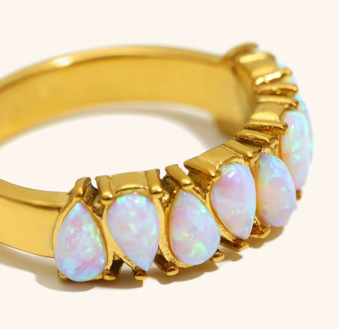 Opal Cluster Ring