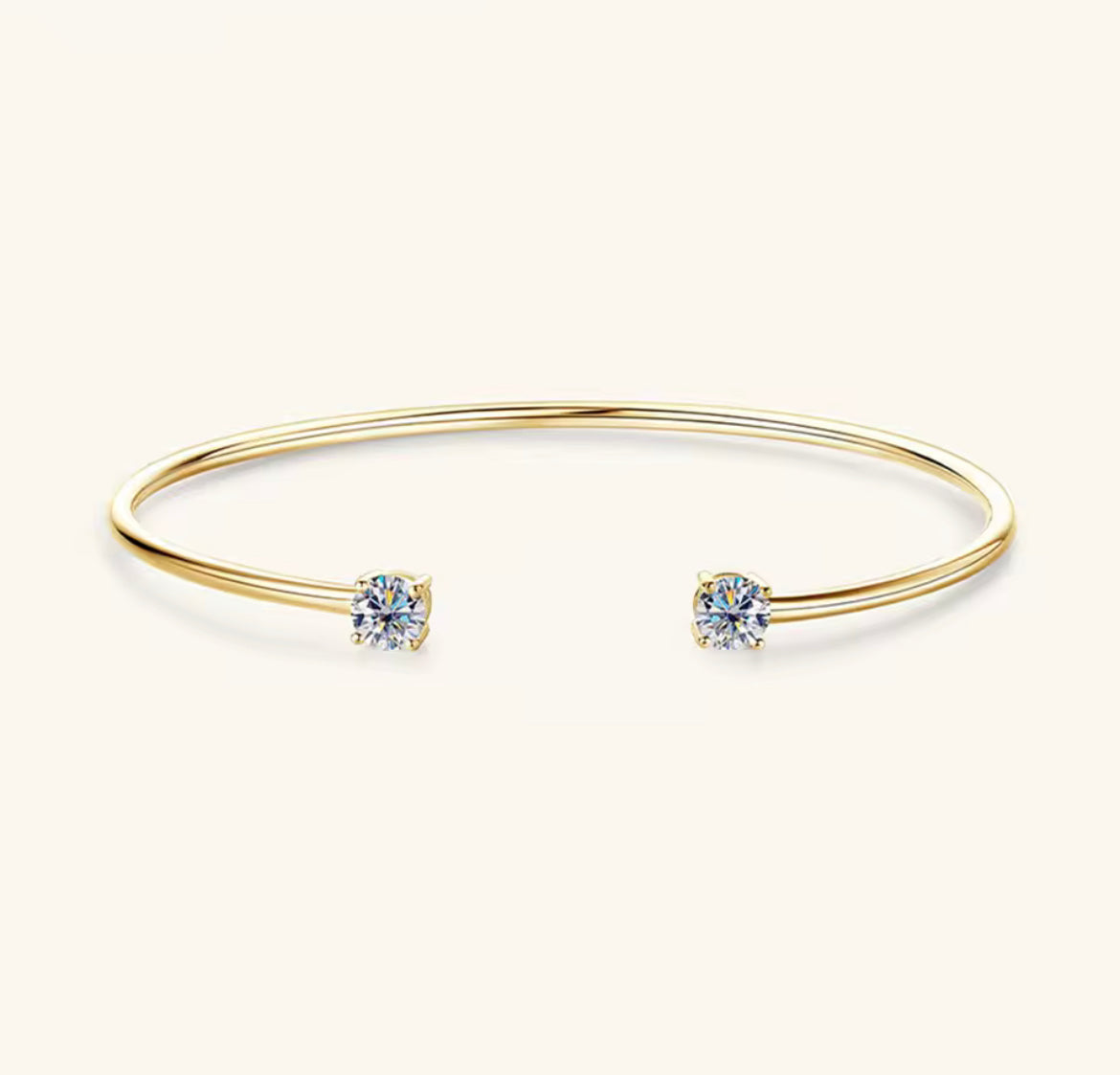 Moissanite cuff