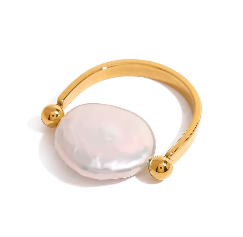 Beachy Freshwater Pearl Ring
