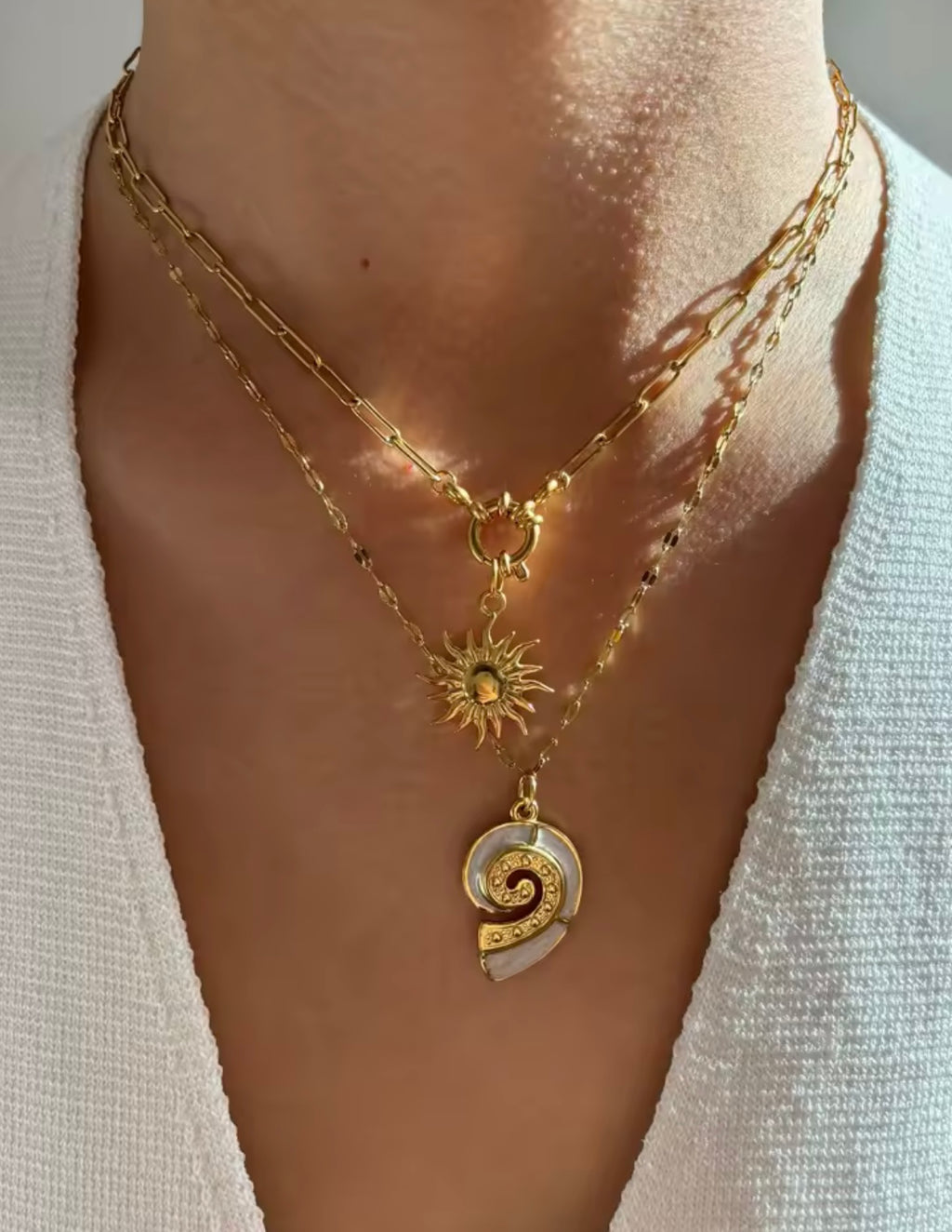 Conch Shell and Summer Sun Stackable Set