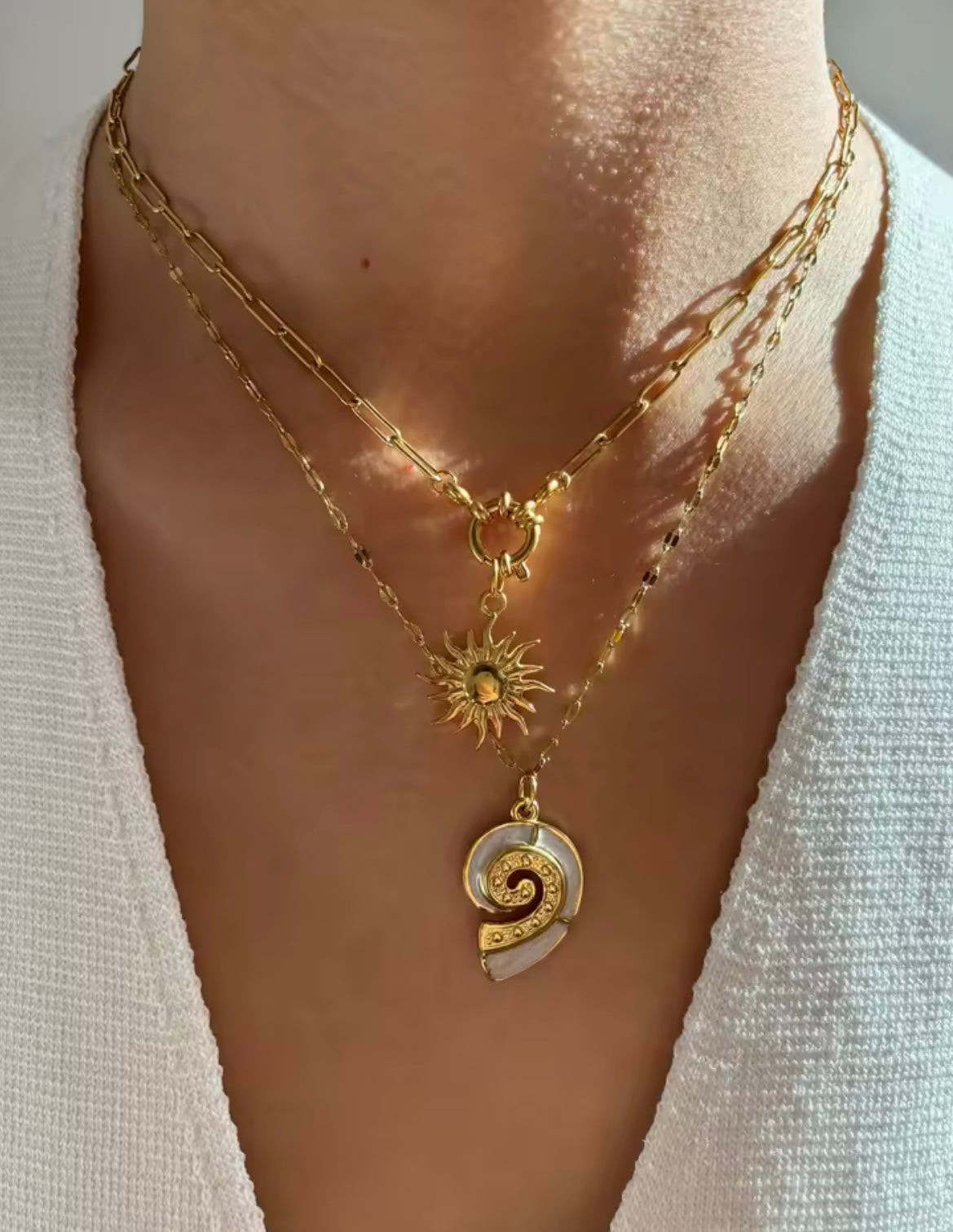 Conch Shell and Summer Sun Stackable Set