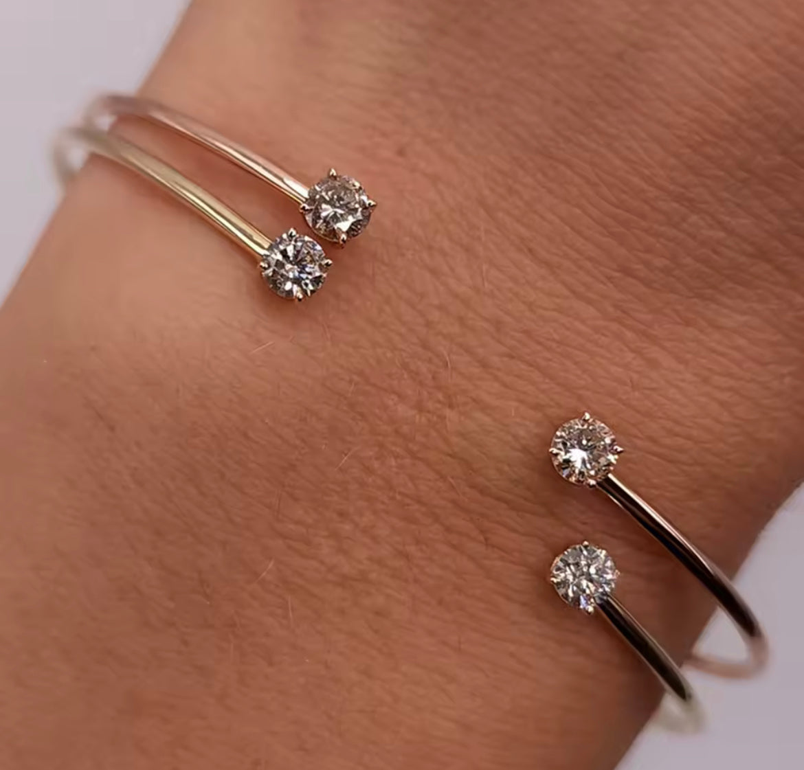 Moissanite cuff