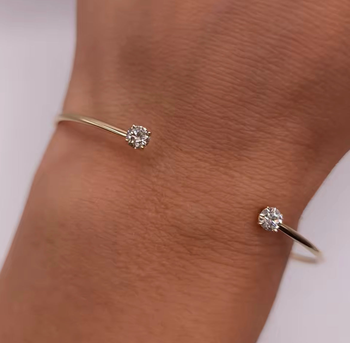 Moissanite cuff