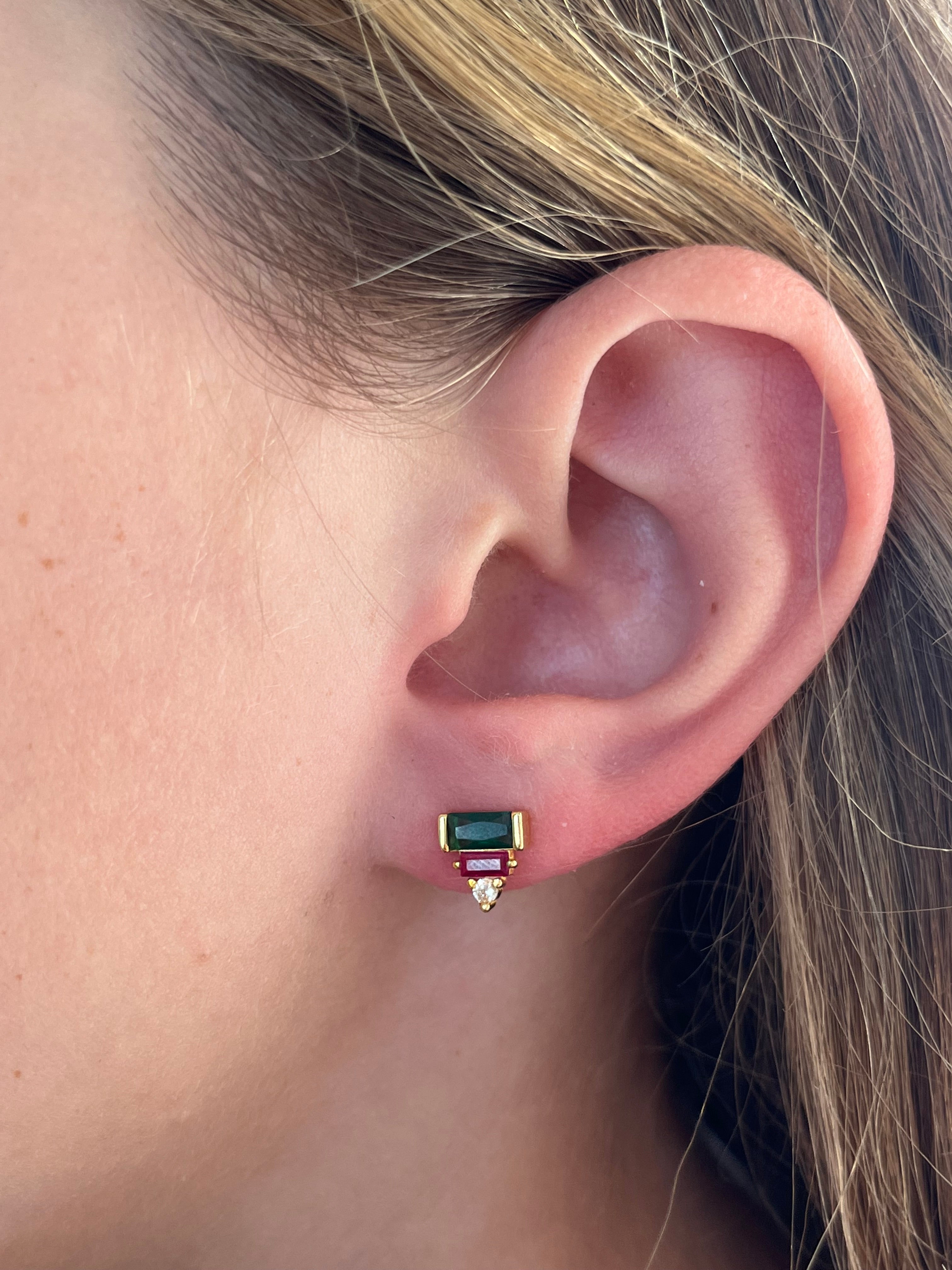 “Happy Holiday” studs