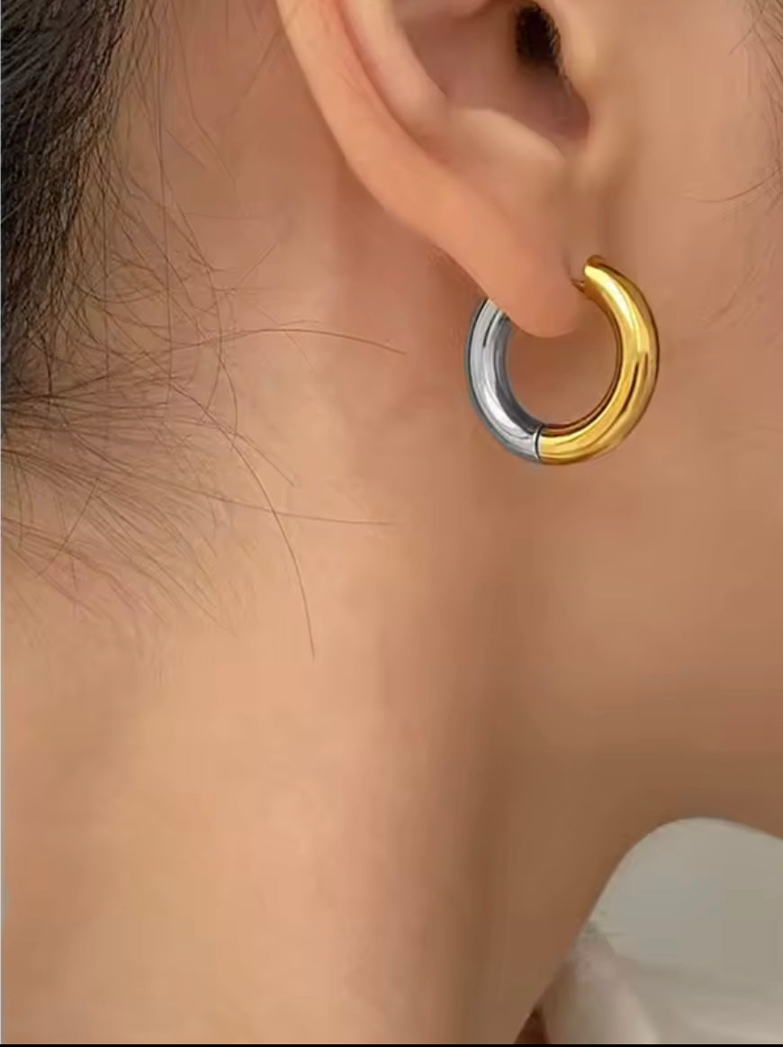 Two tone hoops
