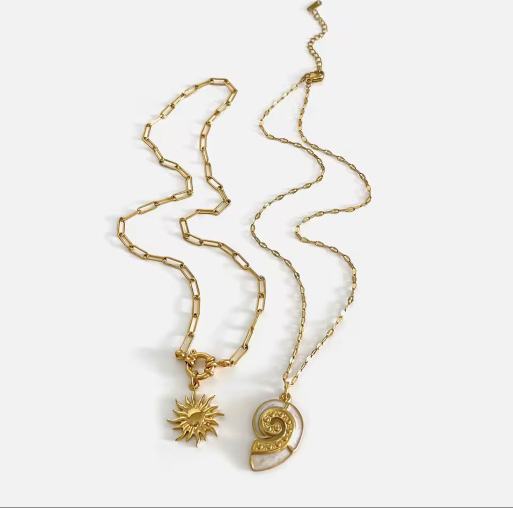 Conch Shell and Summer Sun Stackable Set