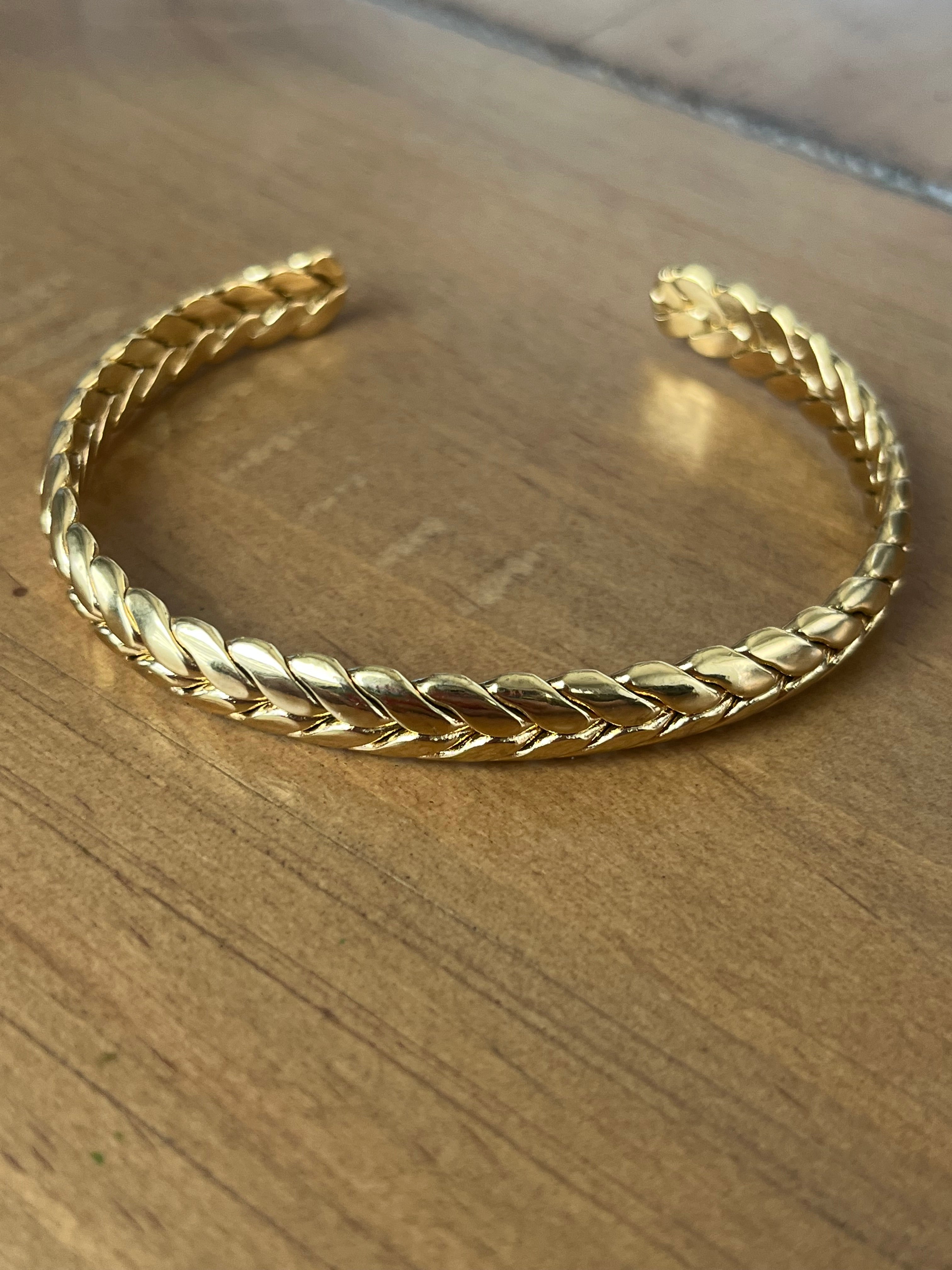 Braided cuff bracelet