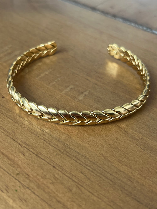 Braided cuff bracelet