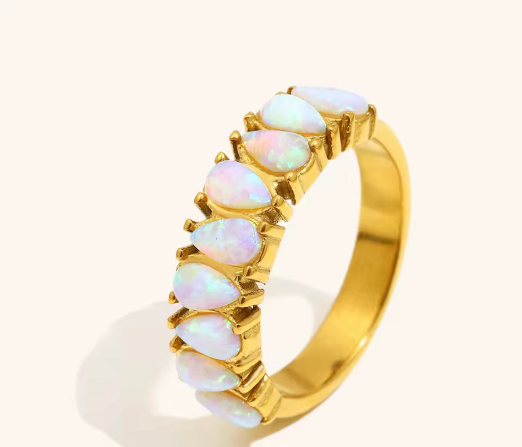 Opal Cluster Ring